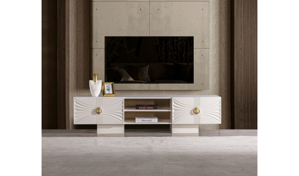 Dora Tv Ünitesi (Ön yüzler %100 mdf kasa suntalem malzemeden üretilmiştir)