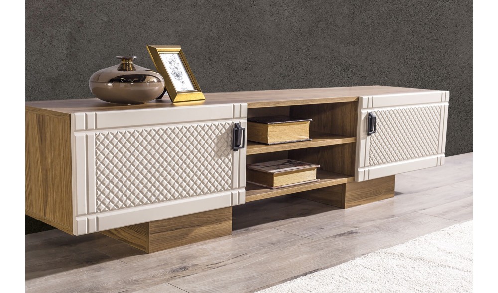 Luna Tv Ünitesi (Ön yüzler %100 mdf kasa suntalem malzemeden üretilmiştir)