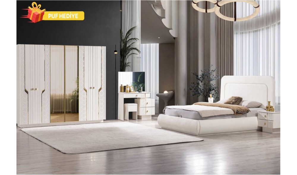 Elegance Yatak Odası (Ön yüzler %100 mdf kasa suntalem malzemeden üretilmiştir)