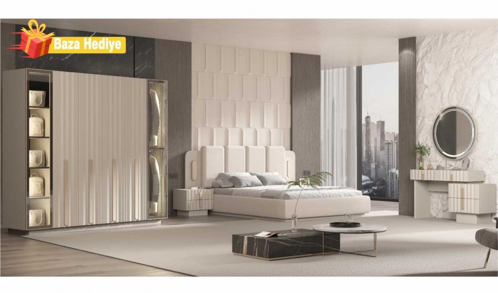 Kosova Yatak Odası (Ön yüzler %100 mdf kasa suntalem malzemeden üretilmiştir)