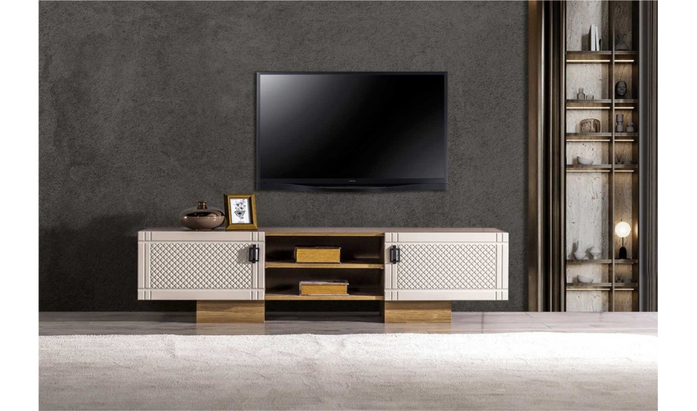 Luna Tv Ünitesi (Ön yüzler %100 mdf kasa suntalem malzemeden üretilmiştir)