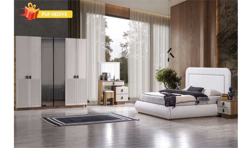 Luna Yatak Odası (Ön yüzler %100 mdf kasa suntalem malzemeden üretilmiştir)