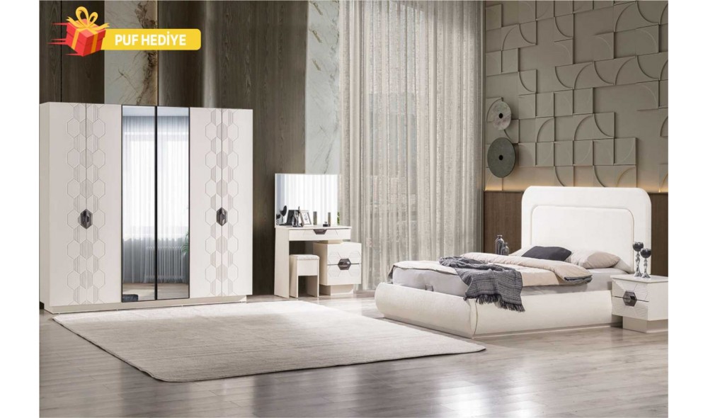 Opal Yatak Odası (Ön yüzler %100 mdf kasa suntalem malzemeden üretilmiştir)