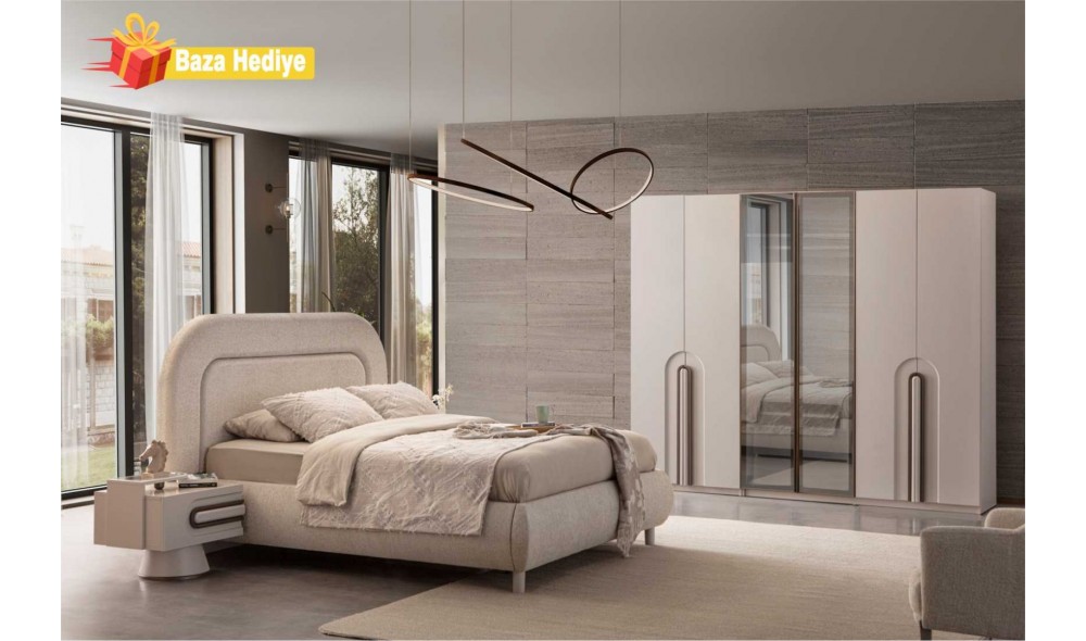 Dolunay Yatak Odası (Yüzler MDF, Kasa Suntalem)