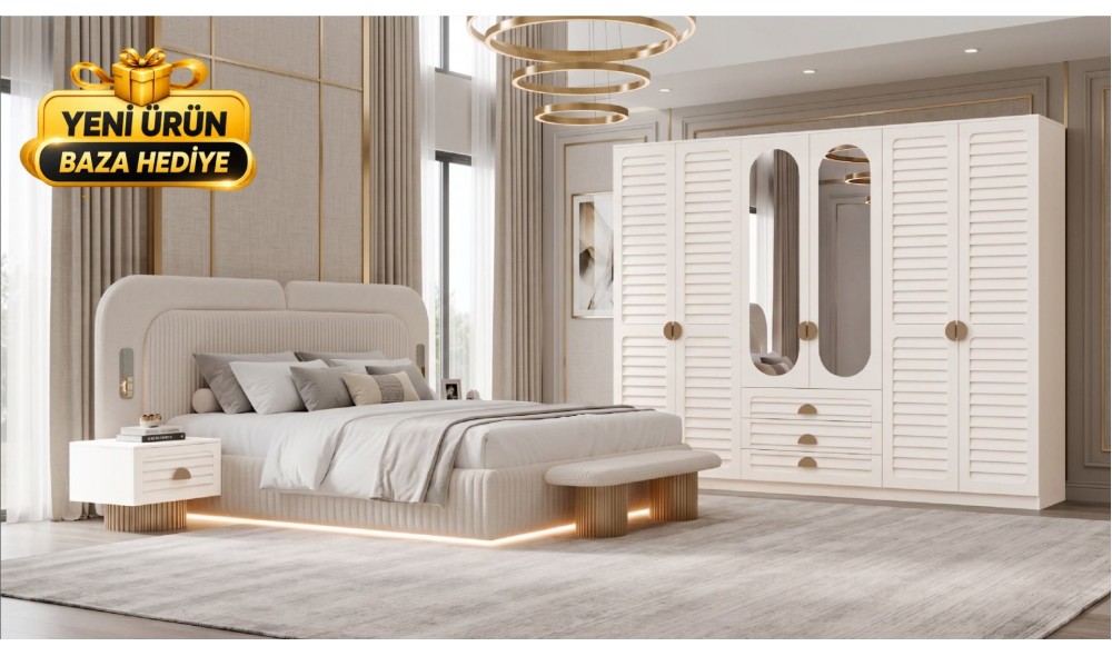 ATLANTİK Yatak Odası Takımı %100 MDF 