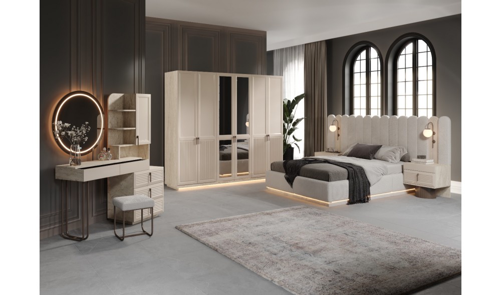 CAMELİA Yatak Odası Takımı %100 MDF 