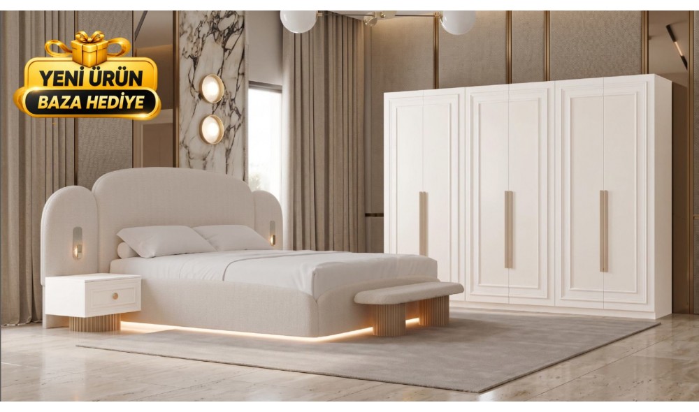 FİRUZE Yatak Odası Takımı %100 MDF 