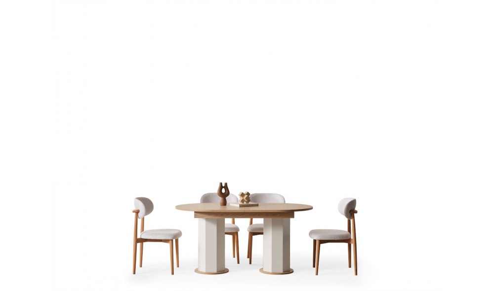 Nergis Yemek Odası (Ön yüzler %100 mdf kasa suntalem malzemeden üretilmiştir)