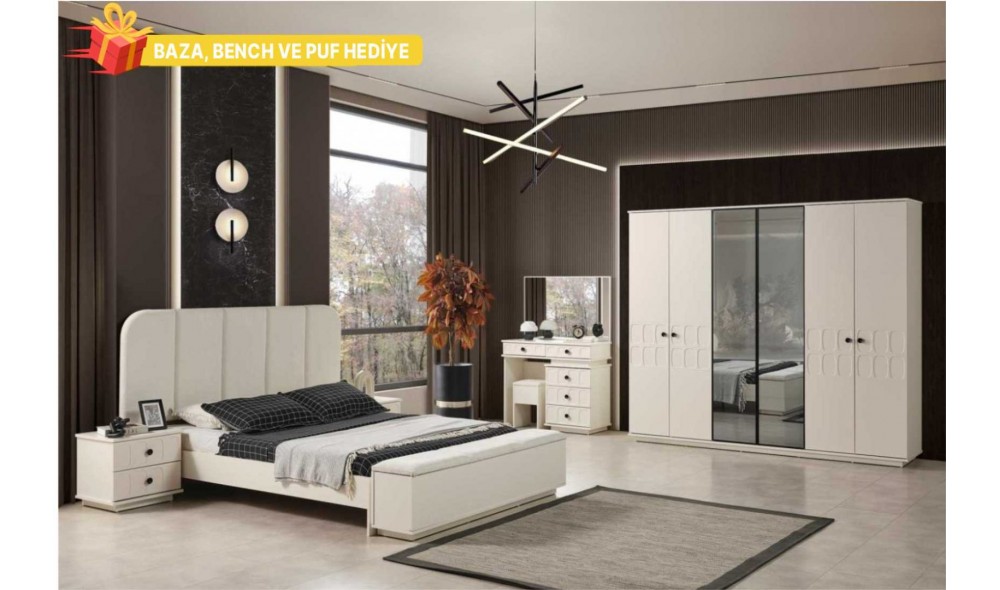 Petek Yatak Odası (Ön yüzler mdf iç iskelet suntalem malzemeden üretilmiştir)