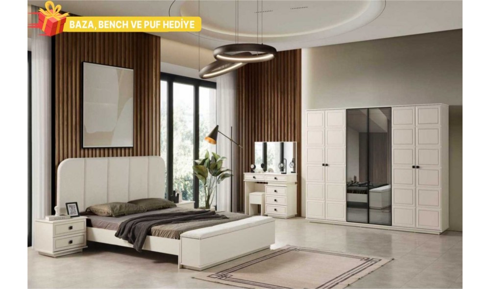 Vizyon Yatak Odası (Ön yüzler mdf iç iskelet suntalem malzemeden üretilmiştir)