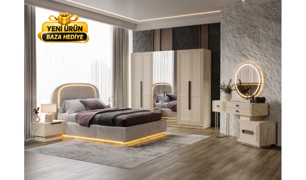 Ares Yatak Odası Takımı %100 MDF 