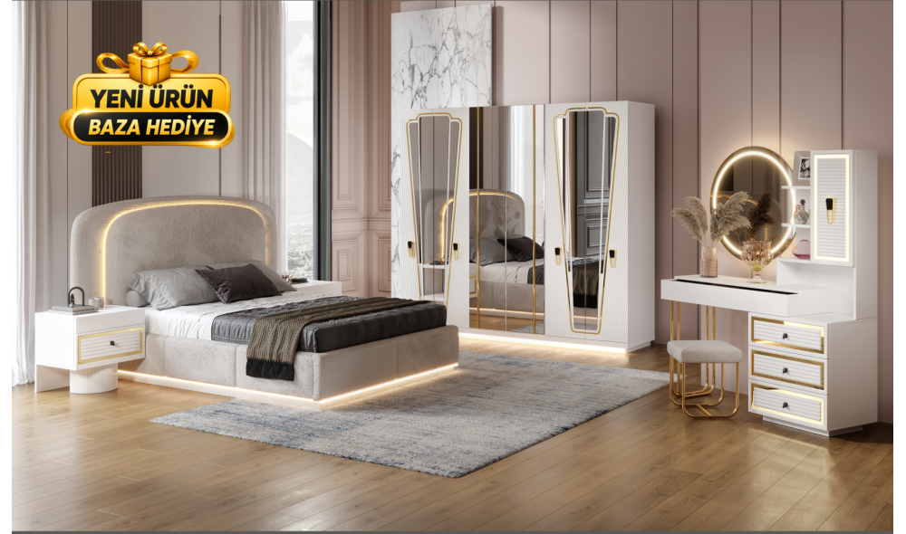 Simtera Yatak Odası Takımı %100 MDF 
