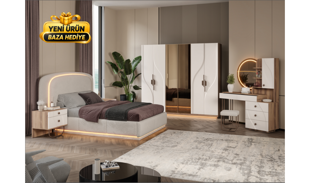 Vento Yatak Odası Takımı %100 MDF 