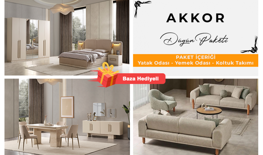 Akkor Düğün Paketi %100 Mdf