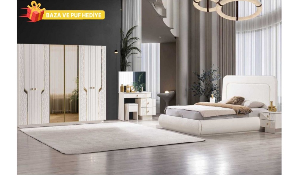 Elegance Yatak Odası (Ön yüzler %100 mdf kasa suntalem malzemeden üretilmiştir)