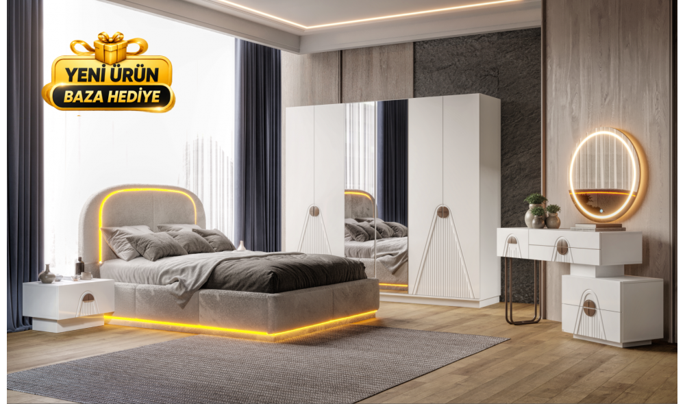 Ester Yatak Odası Takımı %100 MDF 