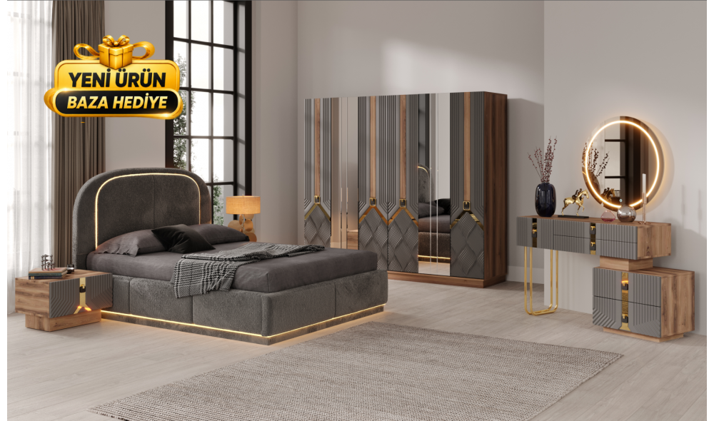 Malta Yatak Odası Takımı %100 MDF 