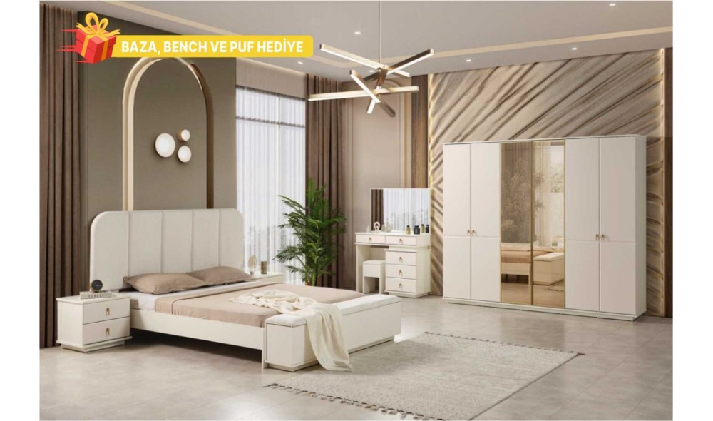 Mitra Yatak Odası (Ön yüzler mdf iç iskelet suntalem malzemeden üretilmiştir)