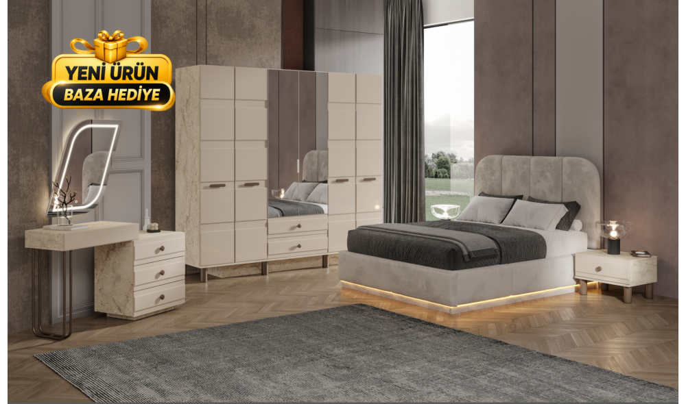 Negro Yatak Odası Takımı %100 MDF 