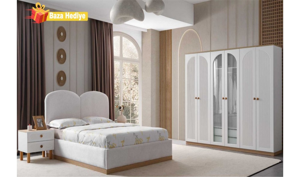 Nergis Yatak Odası (Ön yüzler %100 mdf kasa suntalem malzemeden üretilmiştir)