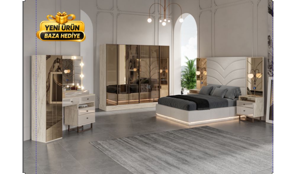 Santos Yatak Odası Takımı %100 MDF 