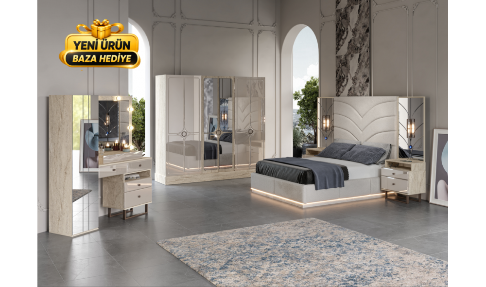 Tudor Yatak Odası Takımı %100 MDF 